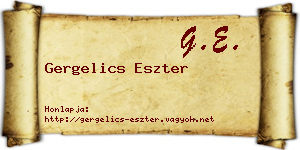Gergelics Eszter névjegykártya